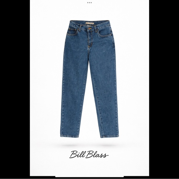 Bill Blass Pants - Bill Blass Dark Blue Straight Leg Jeans